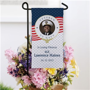 Personalized Veteran Memorial Mini Garden Flag by Gifts For You Now