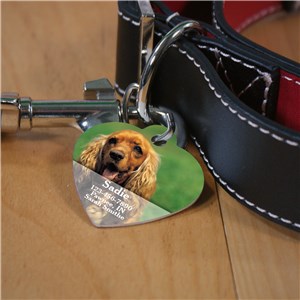 Personalized Name and Photo Heart Pet Tag by Gifts For You Now