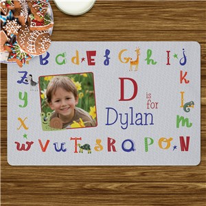 Personalized Alphabet Photo Placemat by Gifts For You Now