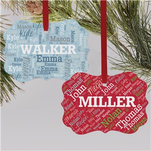 Personalized Word-Art Benelux Christmas Ornament by Gifts For You Now