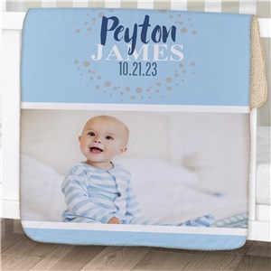 Personalized Photo Baby Sherpa Blanket by Gifts For You Now