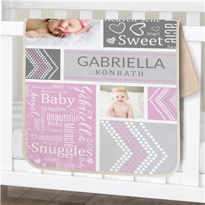 Image of Personalized Baby Photo Word-Art Sherpa