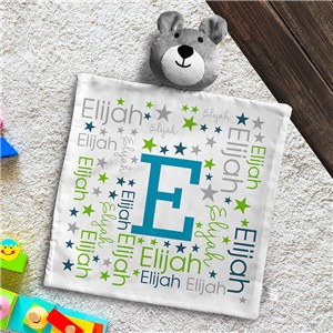 Personalized Baby Initial Word Art Bear Lovie by Gifts For You Now