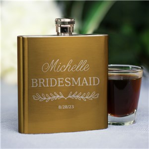 Personalized Bridesmaids Flask by Gifts For You Now