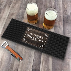 Personalized Man Cave Bar Mat by Gifts For You Now