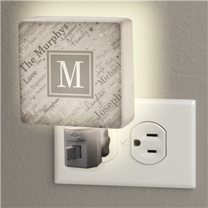 Personalized Family Word-Art Night Light by Gifts For You Now