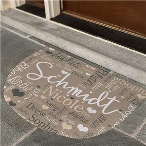 Family Word-Art Personalized Doormat by Gifts For You Now