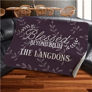 Personalized Blessed Beyond Belief Quilted Blanket by Gifts For You Now