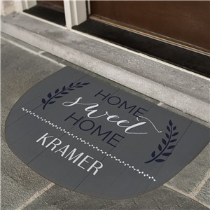 Home Sweet Home Personalized Half Moon Doormat by Gifts For You Now