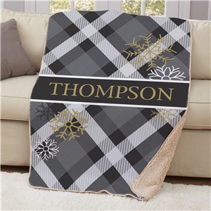Dashing Through The Snow Sherpa Personalized Blanket by Gifts For You Now
