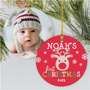 Reindeer Personalized First Christmas Ornament by Gifts For You Now