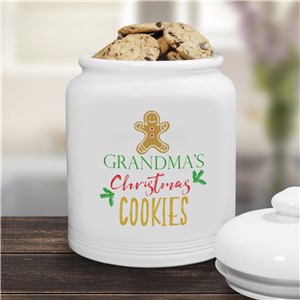 Christmas Cookies Personalized Cookie Jar by Gifts For You Now