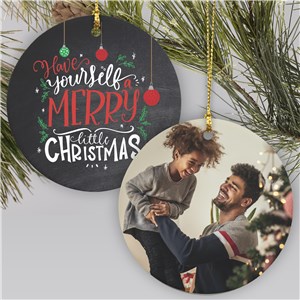 Personalized Have Yourself A Merry Little Christmas Ceramic Holiday Christmas Ornament by Gifts For You Now