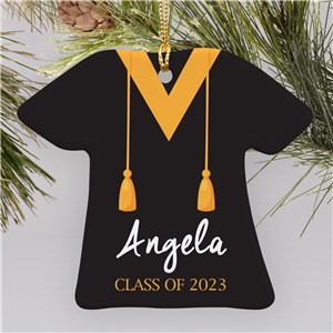 Personalized Graduation Gown Holiday Christmas Ornament by Gifts For You Now