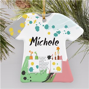 T-Shirt Artist Personalized Christmas Ornament by Gifts For You Now
