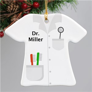 T-Shirt Personalized Doctor Coat Christmas Ornament by Gifts For You Now