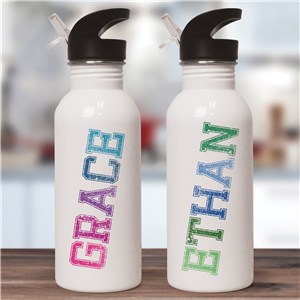 Personalized Distressed Name Water Bottle by Gifts For You Now
