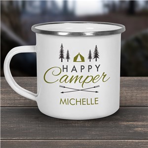 Happy Camper Personalized Camping Mug by Gifts For You Now