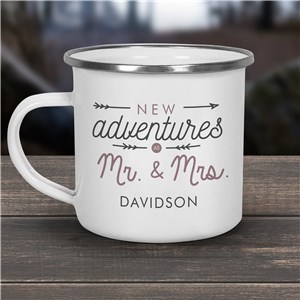 Personalized New Adventures As Mr And Mrs Camping Mug by Gifts For You Now