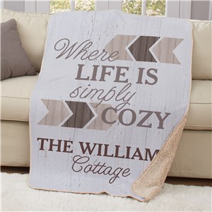 Personalized Life Is Cozy Sherpa Blanket by Gifts For You Now