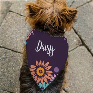 Personalized Purple Daisy Pet Bandana by Gifts For You Now