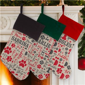 Personalized Pet Word-Art Stocking by Gifts For You Now