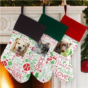 Personalized Photo Word Art Christmas Stocking by Gifts For You Now