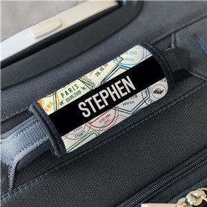 Personalized Travel Stamp Luggage Grip by Gifts For You Now