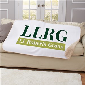 Personalized Corporate Logo 50x60 Sherpa Blanket by Gifts For You Now
