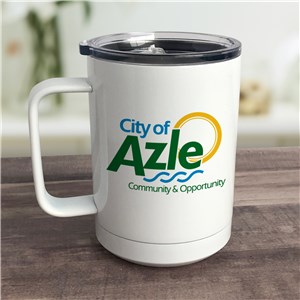 Personalized Corporate Mug with Lid by Gifts For You Now