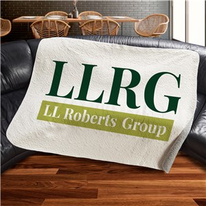 Personalized Corporate Quilted Blanket by Gifts For You Now