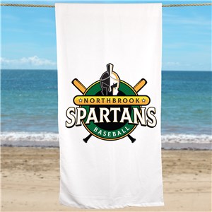 Personalized Corporate Logo Beach Towel by Gifts For You Now