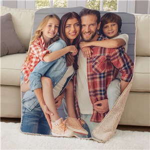 Personalized Photo 50x60 Sherpa Blanket by Gifts For You Now