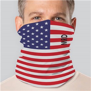 Personalized American Flag with Initials Optional Gaiter by Gifts For You Now
