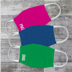 Personalized Color and Initials Optional Face Cover by Gifts For You Now