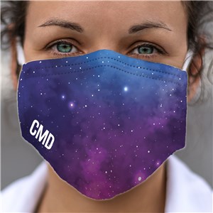 Personalized Galaxy with Initials Optional Face Mask by Gifts For You Now