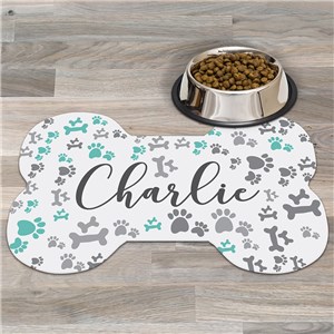 Personalized Dog Symbol-Art Bone Shaped Mat by Gifts For You Now