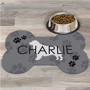 Personalized Dog Breeds Bone Shaped Mat by Gifts For You Now