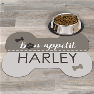 Personalized Bon Appetit Bone Shaped Mat by Gifts For You Now