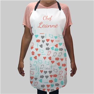 Personalized Chef Word Art Apron by Gifts For You Now