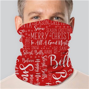 Personalized Christmas Word Art Gaiter by Gifts For You Now