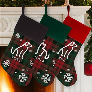 Personalized Plaid Pet Stocking by Gifts For You Now