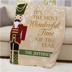 Personalized Nutcracker 50x60 Sherpa Blanket by Gifts For You Now