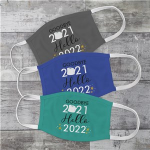 Personalized Goodbye 2021 Hello 2022 Face Mask by Gifts For You Now