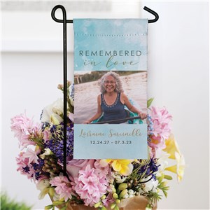 Personalized Remembered in Love Mini Garden Flag by Gifts For You Now
