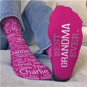 Personalized Best Ever Word Art Crew Socks by Gifts For You Now