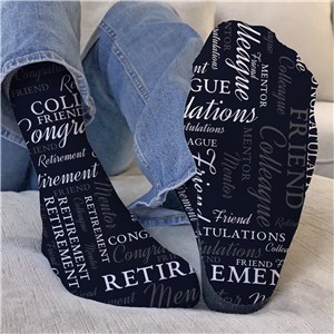Personalized Retirement Word Art Crew Socks by Gifts For You Now