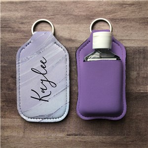 Personalized Lavender Marble Hand Sanitizer Holder by Gifts For You Now