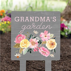Personalized Floral Garden Square Yard Sign by Gifts For You Now