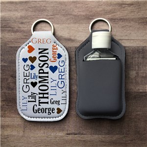 Personalized Family Word Art Hand Sanitizer Holder by Gifts For You Now
